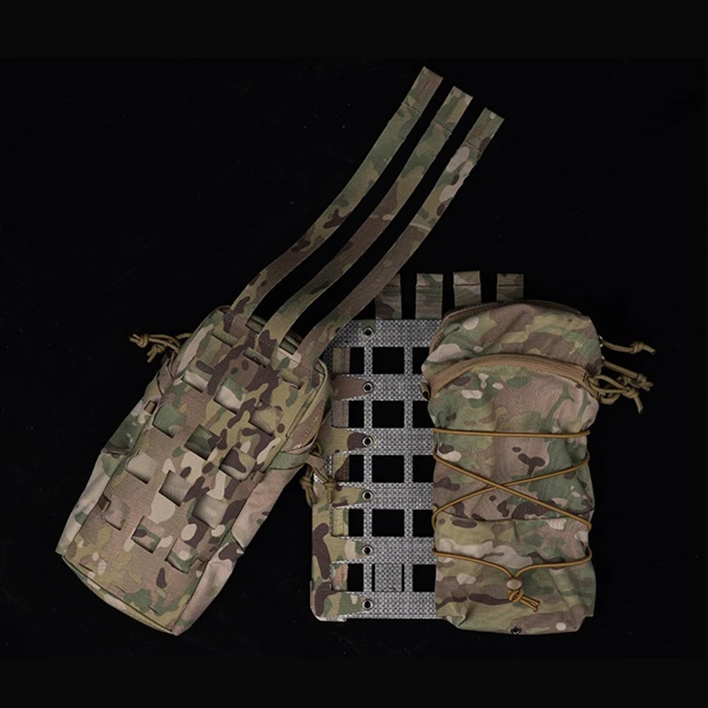 Plate Carrier Back Panel MOLLE Zipper Kit for FERRO Style FCPC V5 Airsoft Hunting Vest Lightweight Holder Expand Gear