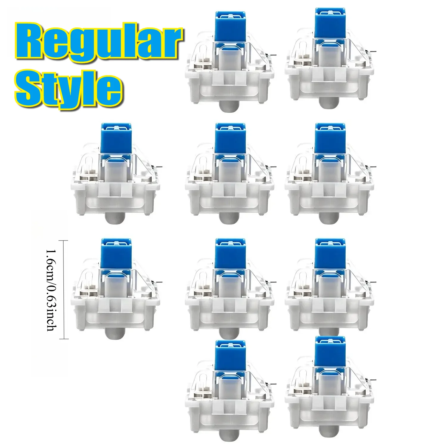 Mechanische Schakelaar Fidget Clicker Speelgoed 3D Geprint DIY Lichtgevende Keycap Handgemaakt Blauwe Schakelaar Stressverlichting Creatieve Toetsenbordonderdelen
