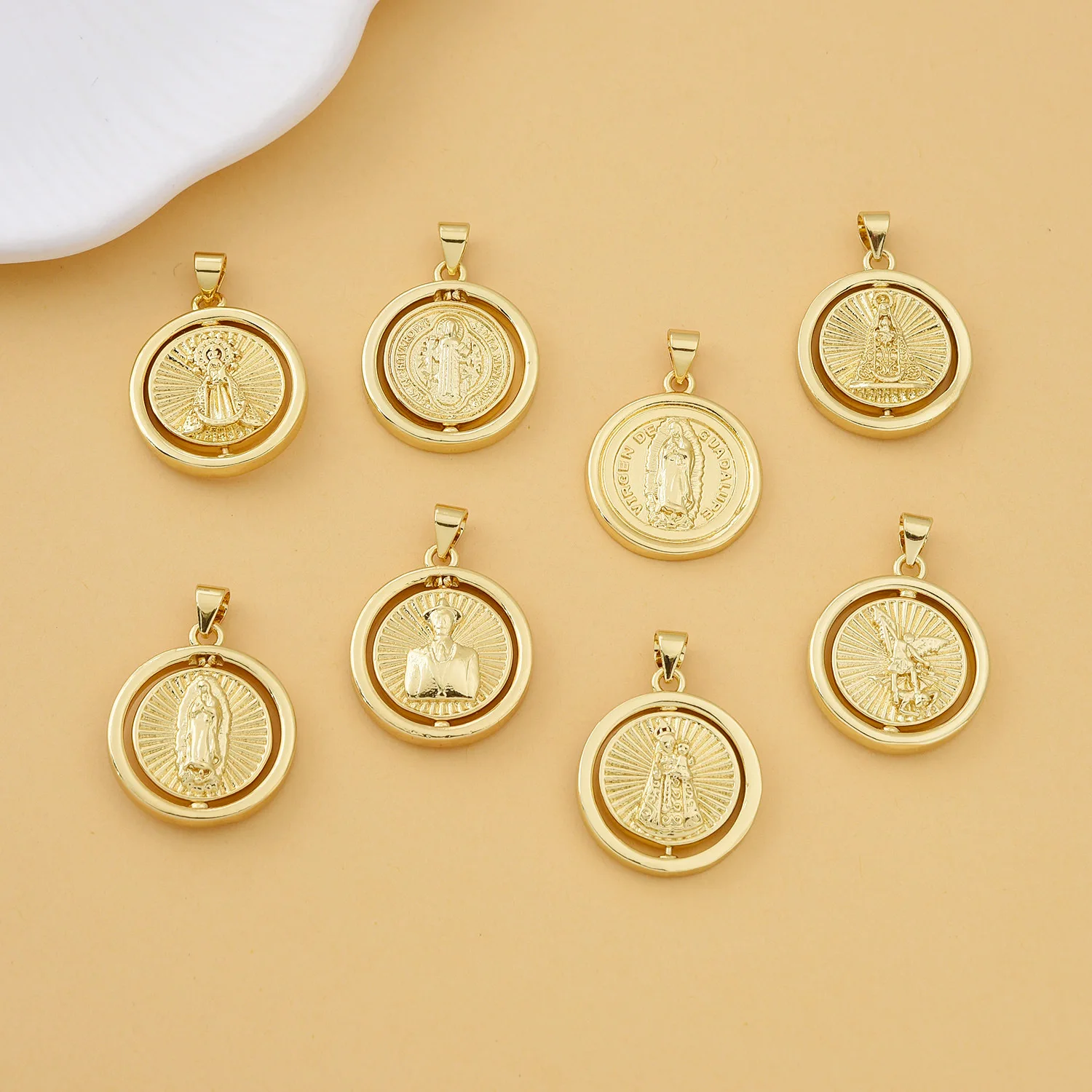 

5 Pieces of Europe and The United States Virgin of Guadalupe Necklace Pendant Accessories DIY Jewelry Making Materials Wholesale