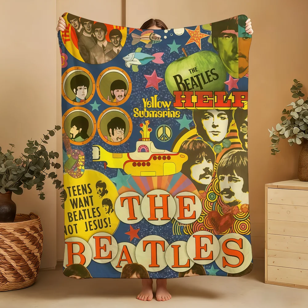 Album The Blanket Throw Super Cosy Plush B-Beatles-ES Living Room Sofa Couch Childish Birthday Gifts