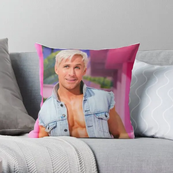 Ken Printing Sierkussenhoes Zacht Decoratief Kantoor Auto Mode Sier Decor Comfort Mode Bedkussens exclusief één zijde