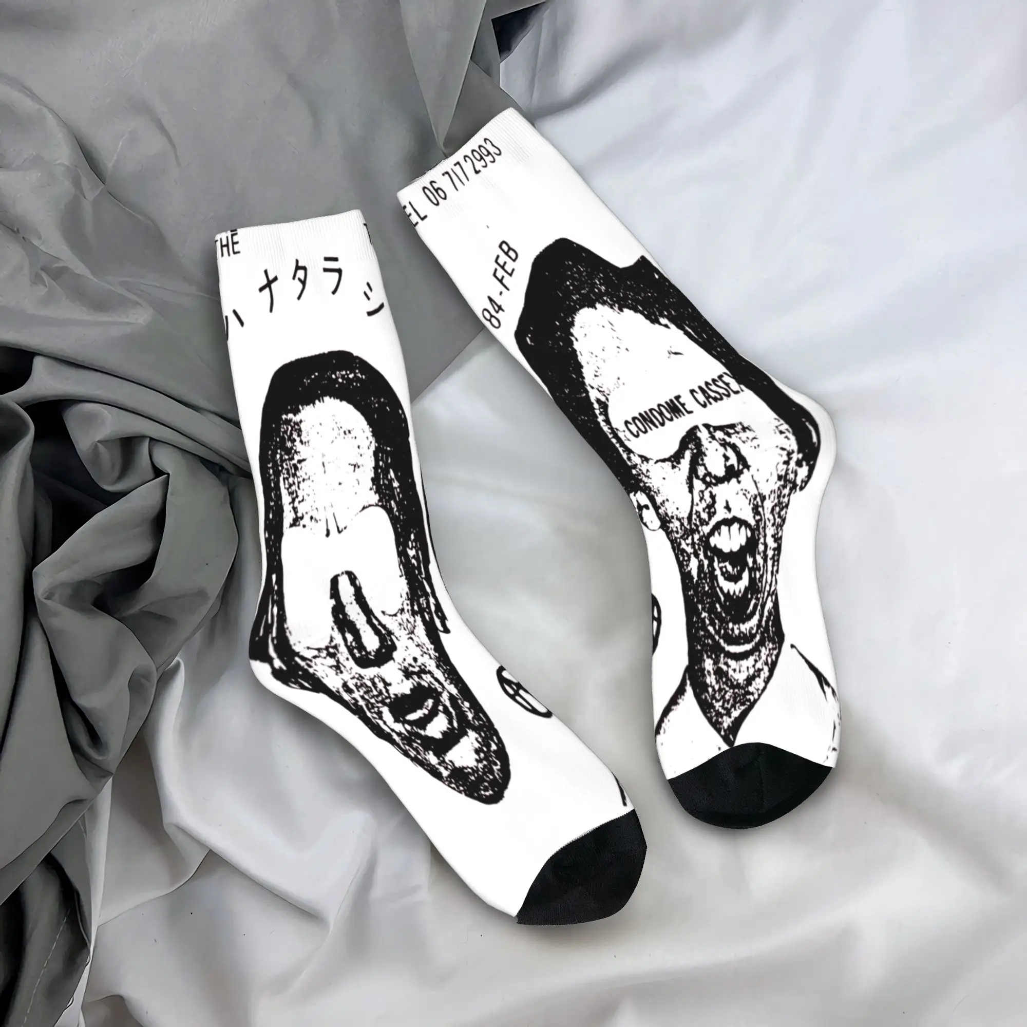 Casual Women Men Socks Hanatarash - Noisexa  Merchandise Warm  Graphic Dress Socks All Seasons