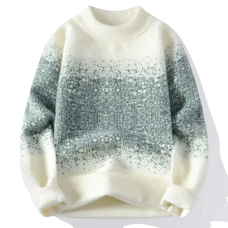 

Мужская брендовая одежда контрастного цвета в стиле ретро/осень-зима, повседневный кашемировый вязаный пуловер/мужской теплый свитер с круглым вырезом