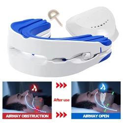 Anti-Snoring Mouthpiece Anti-Snoring Device Night Time Teeth Mouthguard Sleeping Adjustable Snoring Mouth Guard for Bruxism Stop