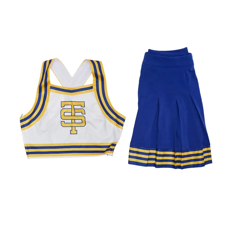 Taylor Cheerleader Uniform Swift Halloween Cosplay Costume Hip Hop Dance Costumes Blue White Dance Cheerleading Dress Suit Girls