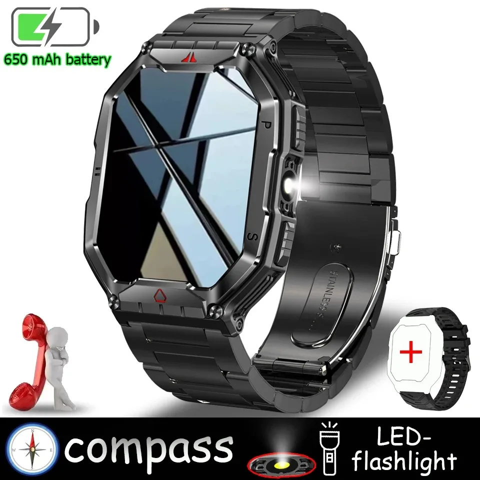 

Смарт-часы XIAOMI Military для мужчин, 2,01-дюймовый HD-экран, 650 мАч, GPS, IP68, трекер для занятий спортом на открытом воздухе, 24-часовой мониторинг здоровья, умные часы