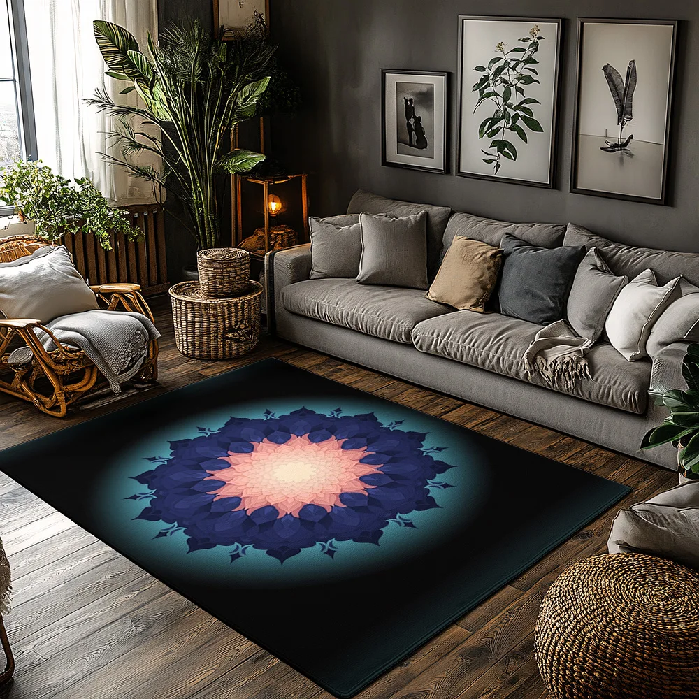 

Декоративный персидский ковер, винтажный ковер с медальонами, богемный напольный коврик, нескользящий домашний декор, моющийся ковер для прихожей, современная жизнь