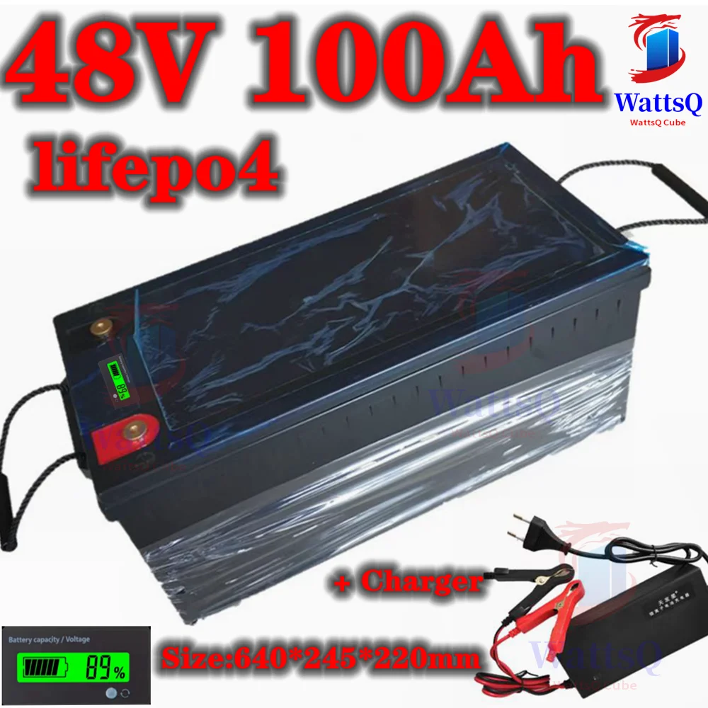 48V 100Ah Lifepo4 Lithium Iron Phosphate Batteries For Solar Boat Inverter Golf Cart