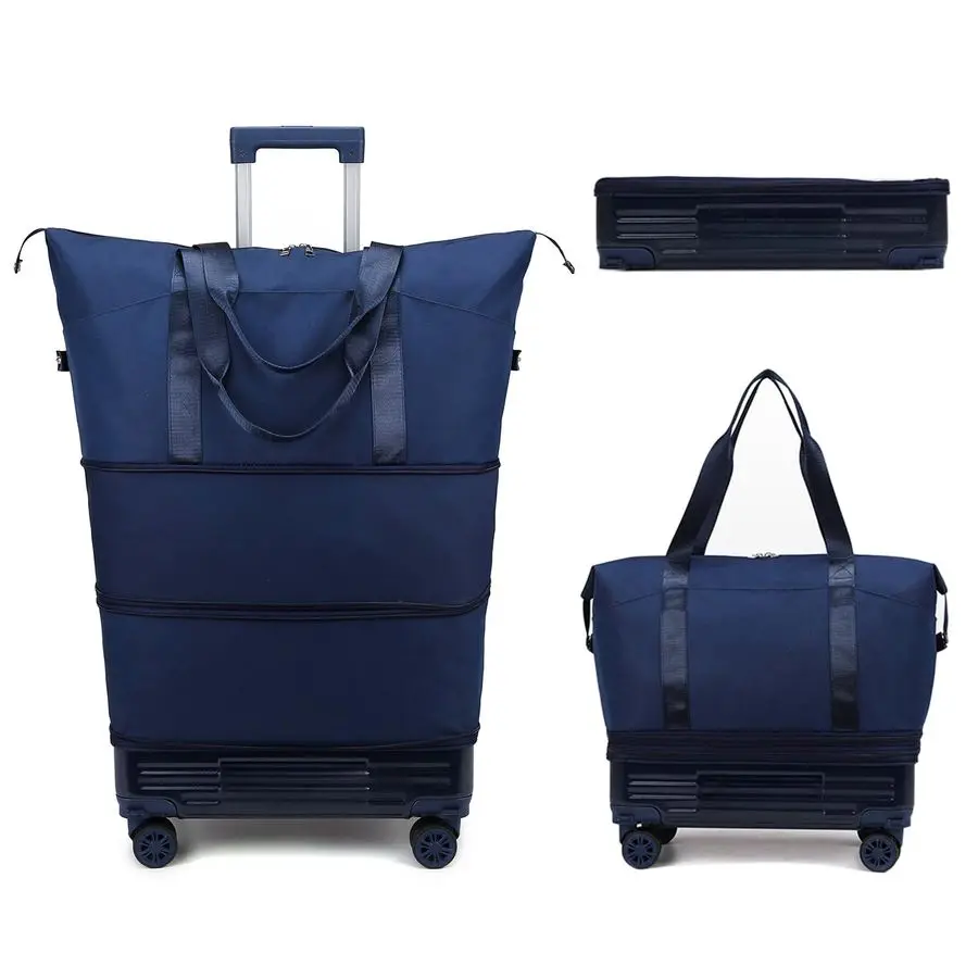 

Duffle Bag with Detachable Wheels, 2025 Upgrade Expandable Foldable Suitcase for Travel, Collapsible Luggage Carry on Duffel Ove