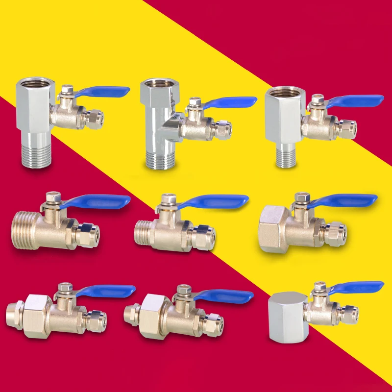 

Фитинг для медных трубок, латунные фитинги, быстроразъемный соединитель с наружной и внутренней резьбой, шаровой клапан, фильтр для воды, впускной тройник, шаровой клапан