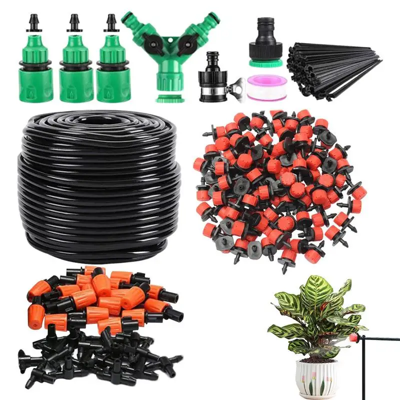 

Automatic Sprinkler System Kit Automatic Garden Watering Misting System Quick Connect DIY Saving Water Patio Misting Plant