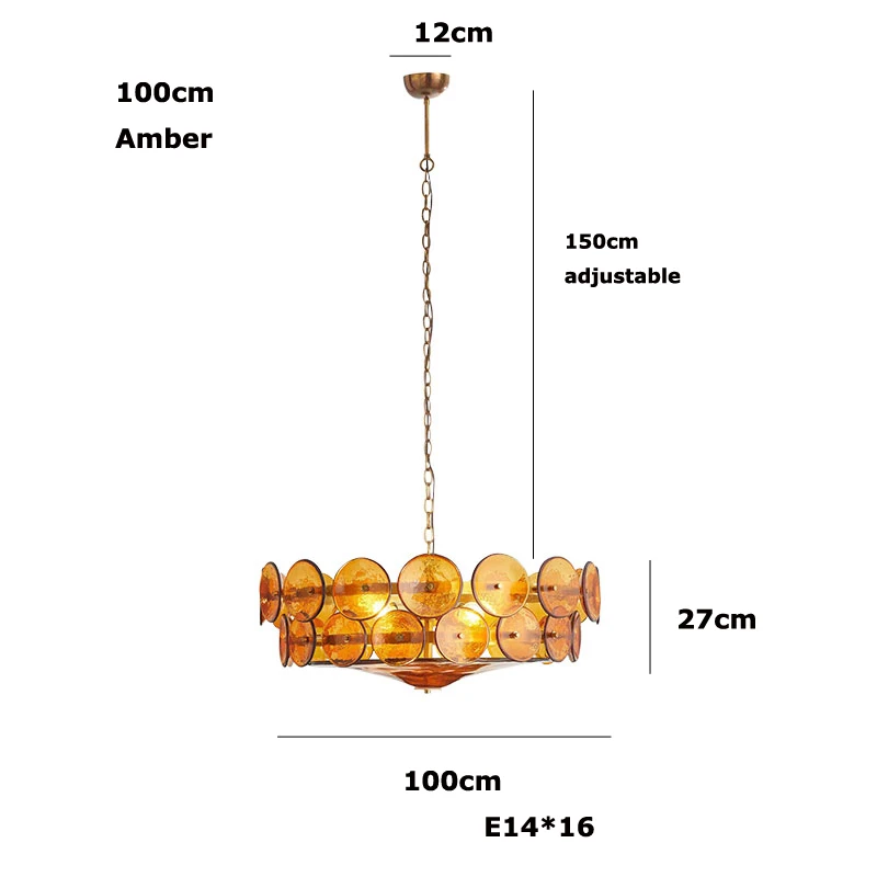 Lorenzo Kroonluchter Italiaanse Amber Groen Wit kunstglas verlichting E14 bauhaus lamp Voor Woonkamer design thuis keukeneiland verlichting