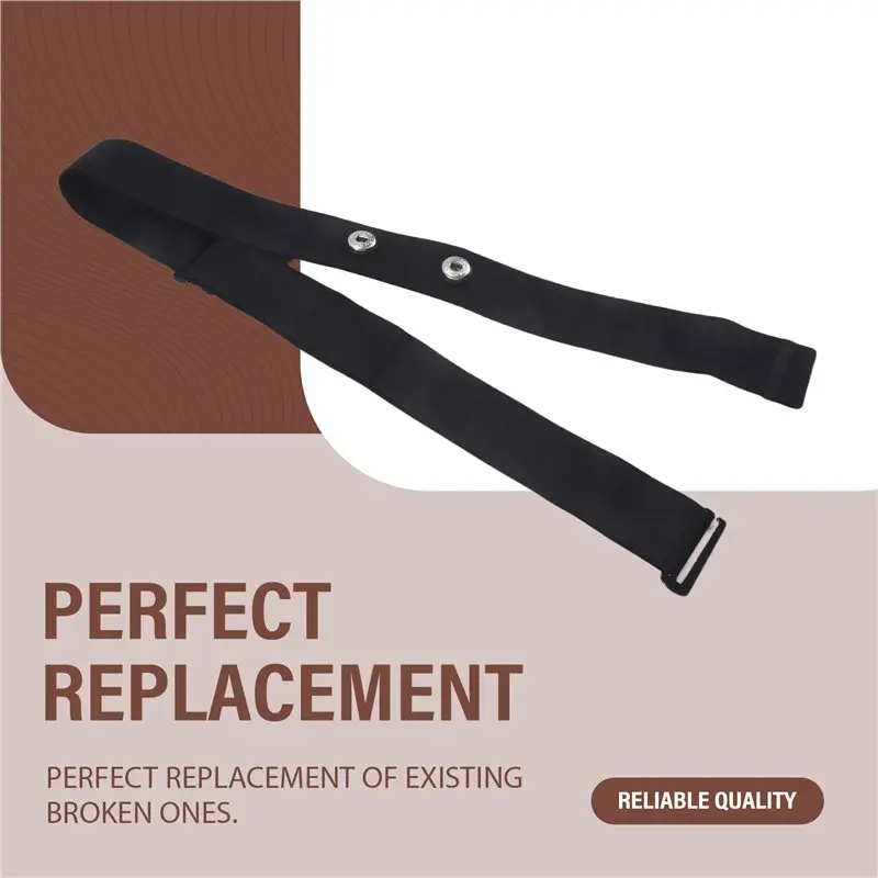 Picture 5: ABMV-Heart Rate Belt Chest Strap Elastic Soft Strap Band For Coospo Polar Wahoo Garmin Mount Black