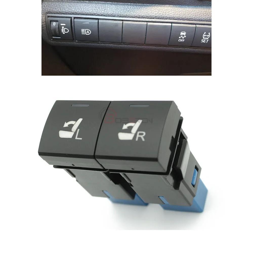 1 Pc Autostoel Opvouwbare Schakelaar Knop Kortstondige Schakelaar Geen Vergrendeling Met Draad Voor Toyota Camry Altis Hilux Lc300 2018 Rav4 Prado 150