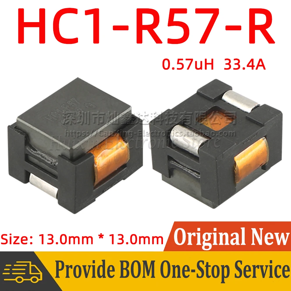 5pcs HC1-R57-R HC1-R57 SMD SMT Moulded Power Inductor Inductance 0.57uH 33.4A High Current Filter 13*13mm