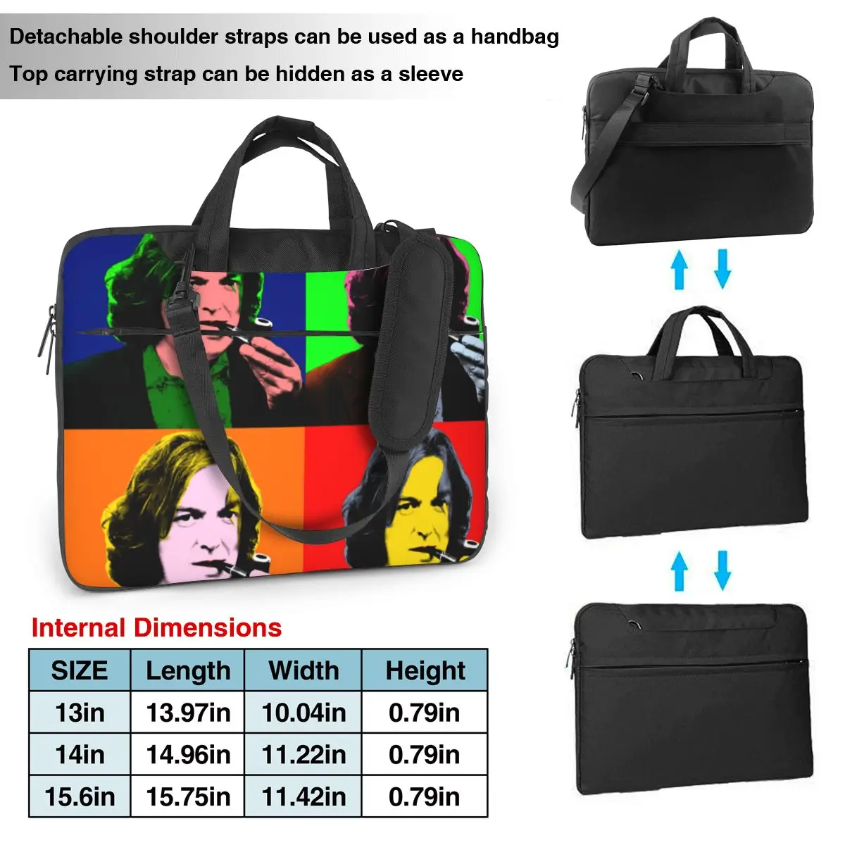 Laptop Bag James May Iconic Smoking Briefcase Bag Classic Print 13 14 15 Business Shockproof Computer Pouch For Macbook Air