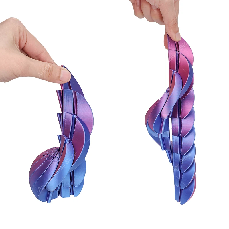 3D Printed Fidget Toy Skull Twistsphere Fidget Toy Gradient Gear Liquid Flow Ball With Rotating Design Anxiety Relief Toys