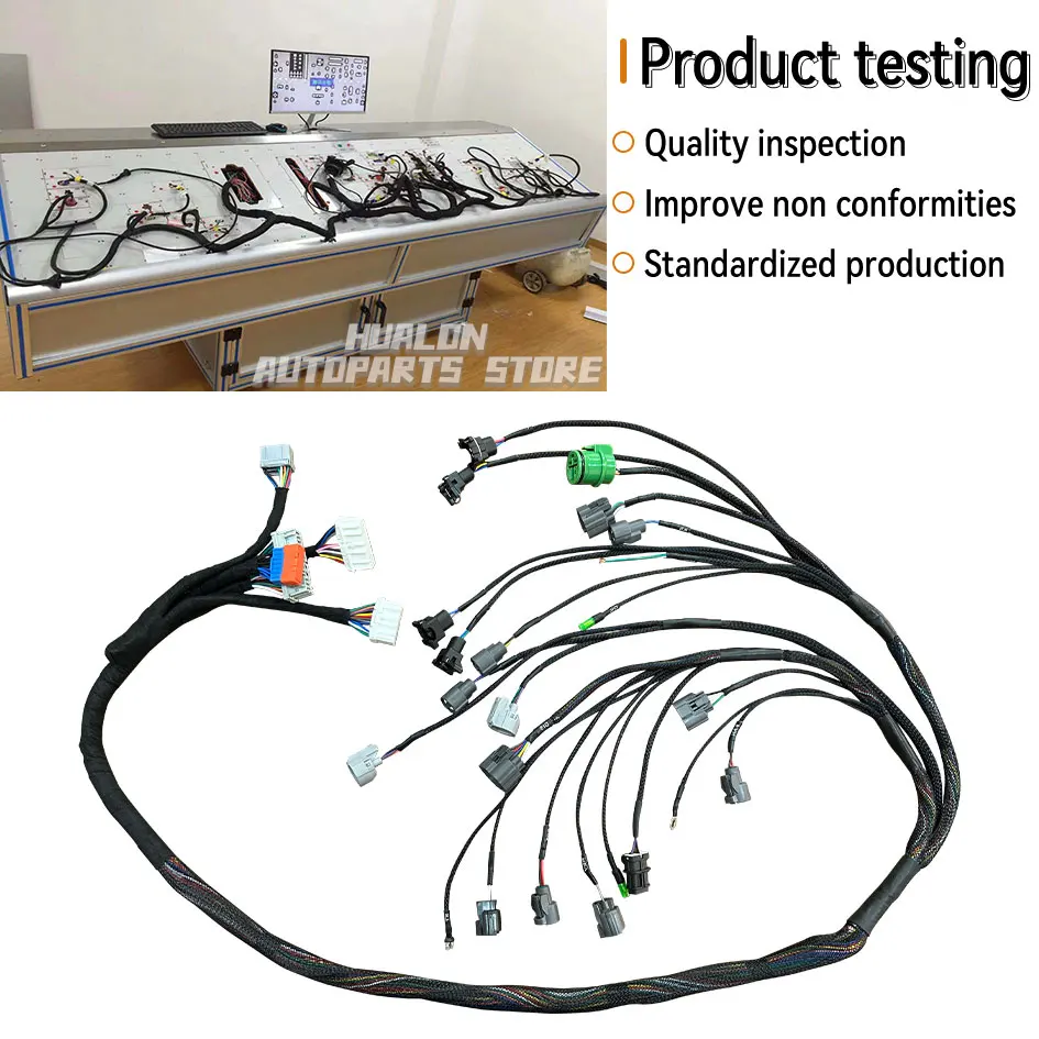 CNCH-OBD1-1 Engine Wiring Harness Compatible with Honda Civic Integra B16 D16 B18 OBD1 Budget D & B-Series Tucked CNCHOBD11