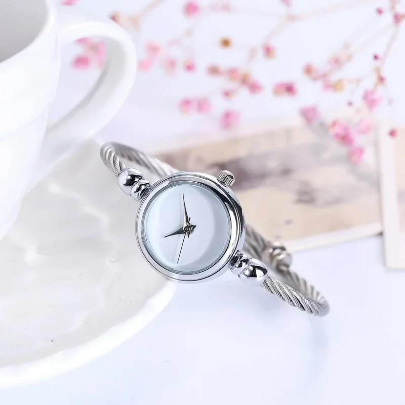Women's Mini Round Dial Bangle Bracelet Watch