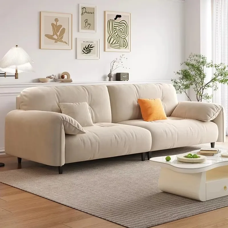 

Aesthetic Luxury Living Room Sofas Beige Designer Recliner Bedroom Lounge Office Couch Modern Nordic Banken Woonkamer Furniture