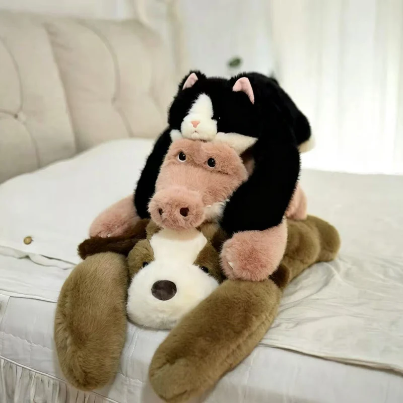 

30-65cm Kawaii High Quality Forest Animal Plush Pillow Soft Long Arms Red Raccoon Dog Cats Crocodile Sloth Plush Toy Home Decor