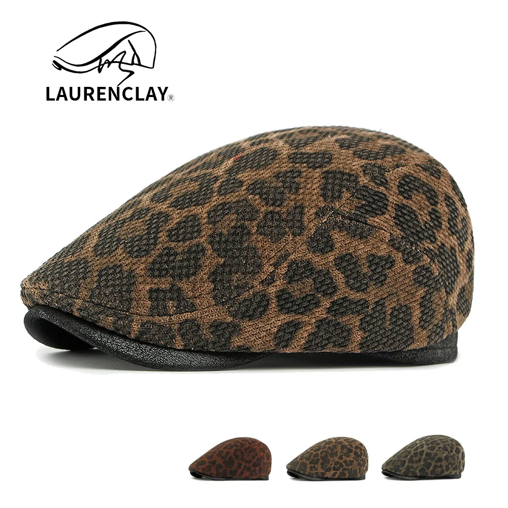Autumn New Python-pattern Hat Women's Beret British Retro Forward Cap Men's Reversible Full-cover Peaked Cap