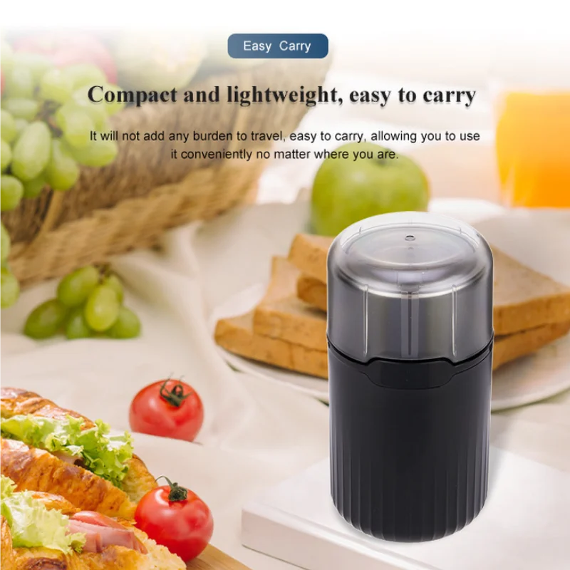 

1pc Multi-function Electric Coffee Bean Grinder Adjustable Coarseness Household Mini Blade Spice Herb Mill Machine For Kitchen