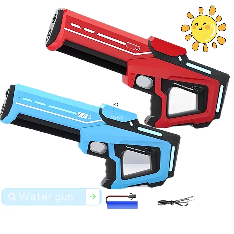 Pistole ad acqua elettriche per adulti Potente spruzza d'acqua automatica Aspirazione d'acqua Blasters Estate Giocattolo da spiaggia all'aperto per ragazzi Regalo per bambini