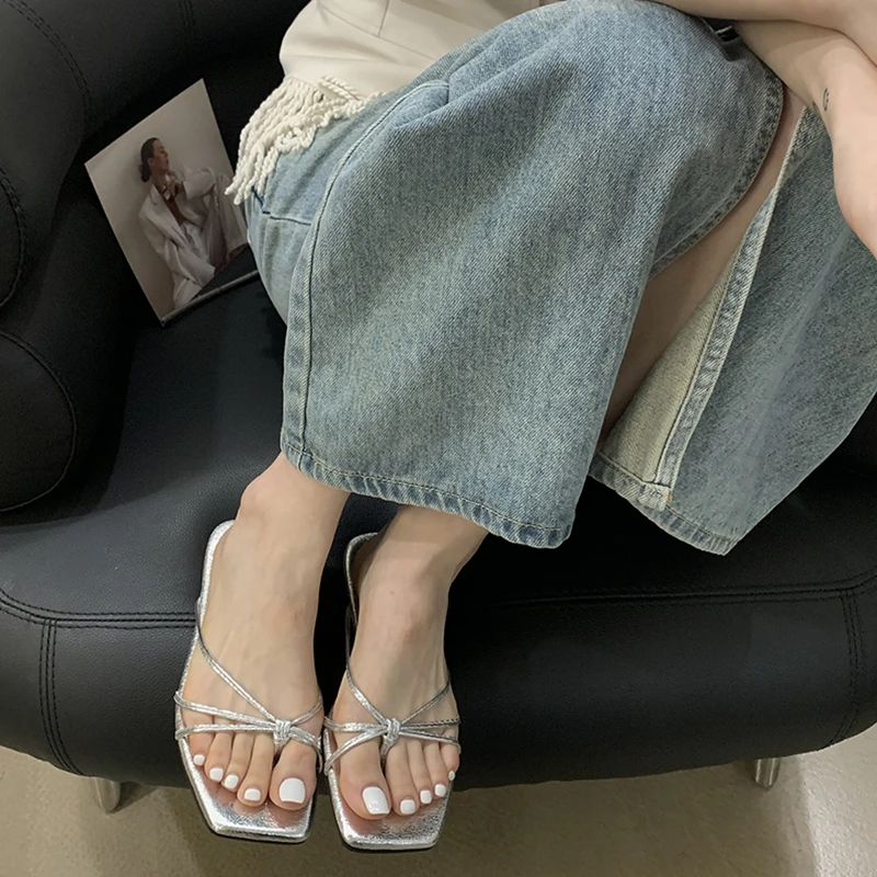 Summer Beach Flip Flop Women's Flats Slippers Comfort Slip On Slides Casual Dress Street Style Shoes image 4