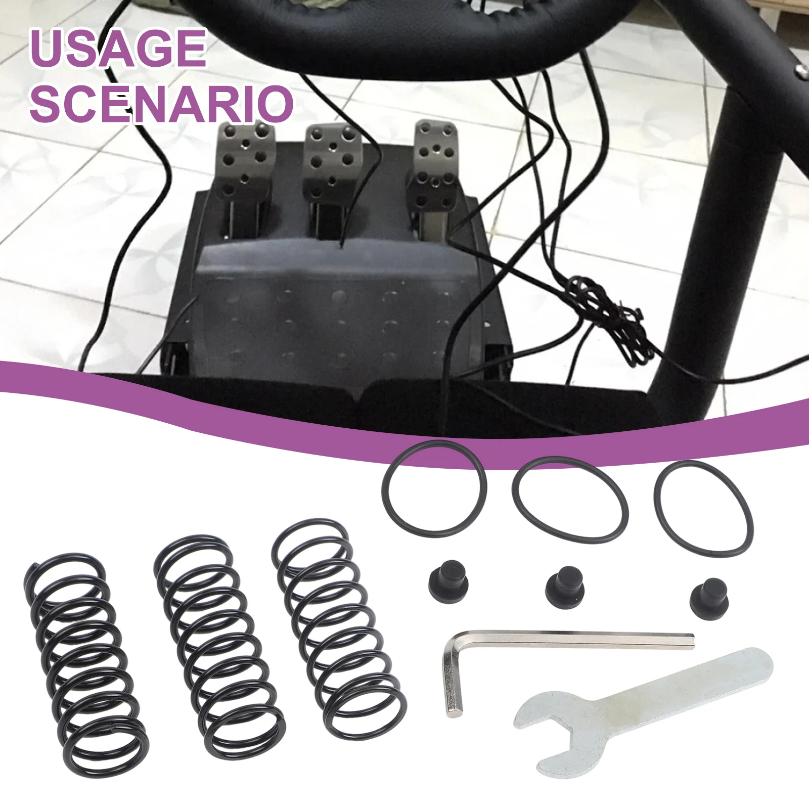Complete Pedal Return Spring Upgrade for Logitech for g25 for g27 G29 G920 G923 Racing Wheels Providing More Consistent Pedal