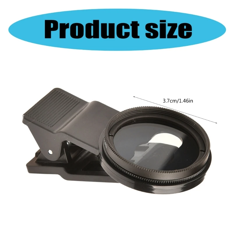 Small 37mm Circular Polarizing Filter 37mm CPL Lens Filter for Clearer Picture Increases Saturation,with Universal Clip