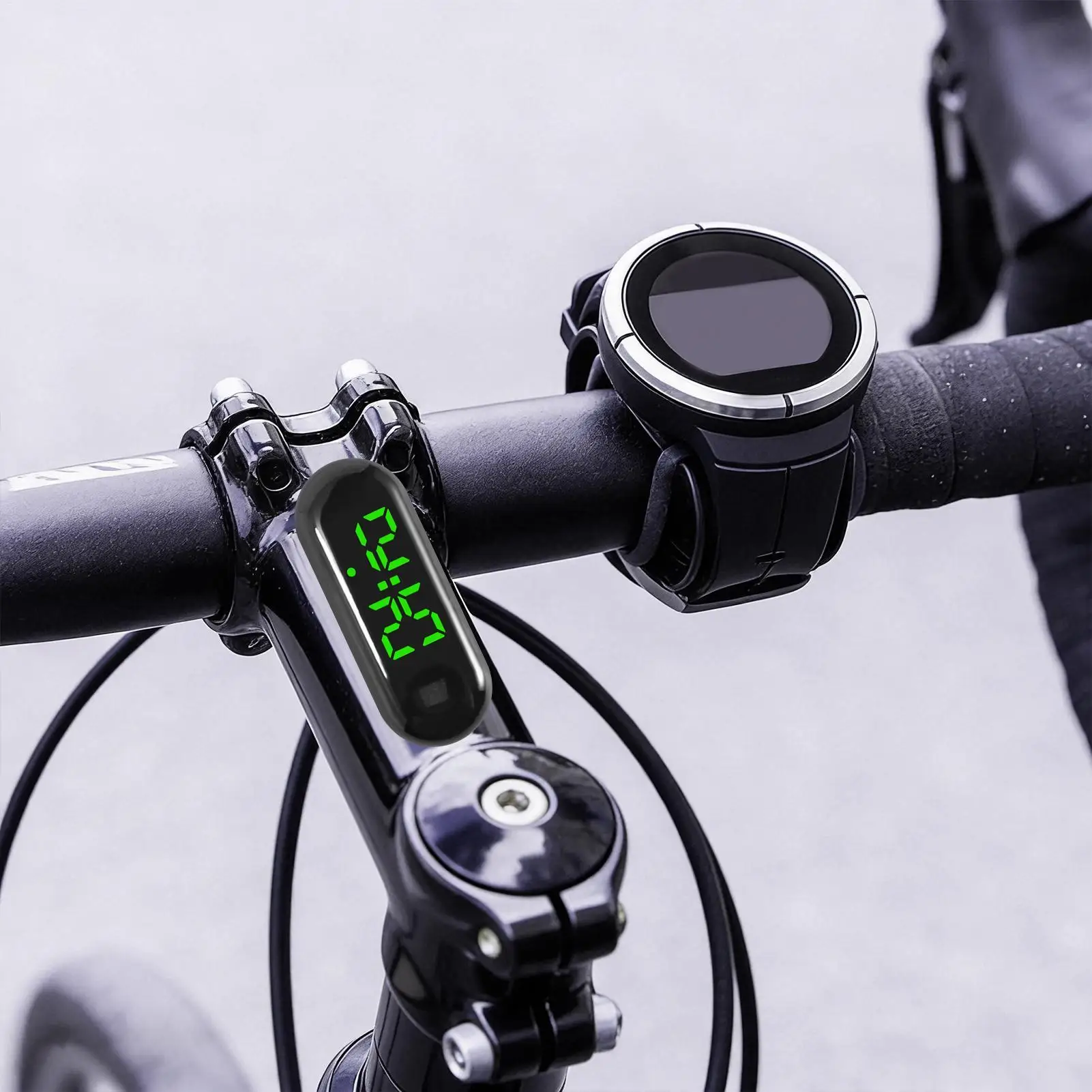 Digital LED Motorcycle Electric Vehicle Onboard Time Display For Motorcycle Electric Scooter Waterproof Luminous Clock