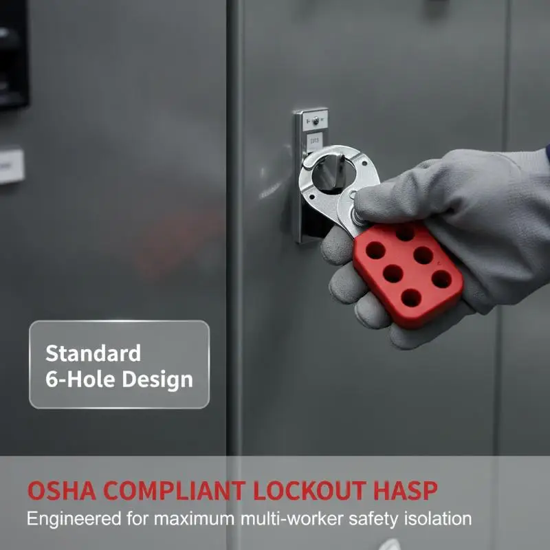 Six Holes Safety Lockout Hasp Low Temperature Resistant for Cold Storage Electrical Safety Lockout Jobs