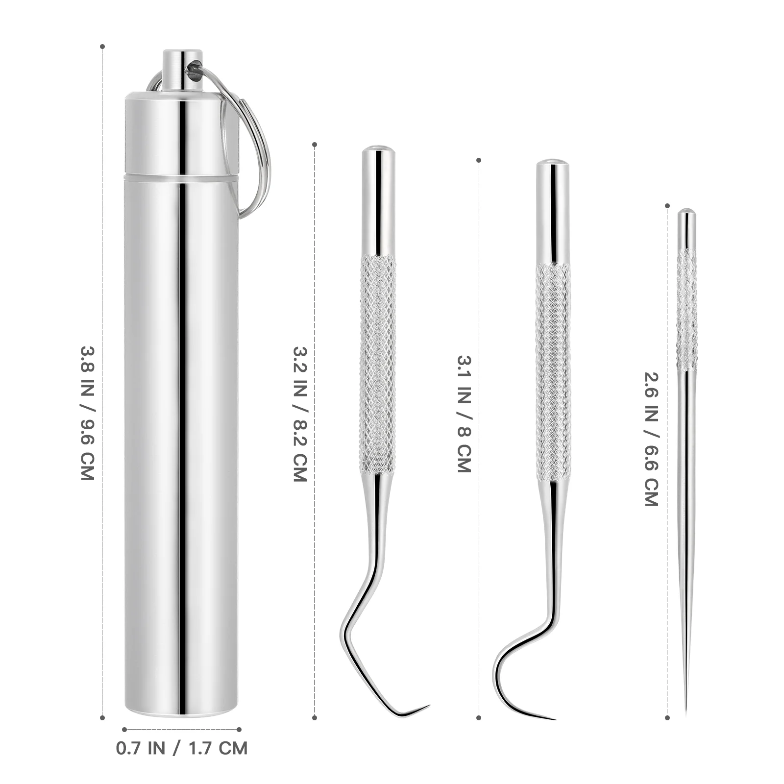 Teeth Picker Reusable Toothpicks Metal Kit Stainless Steel Plaque Remover Tartar