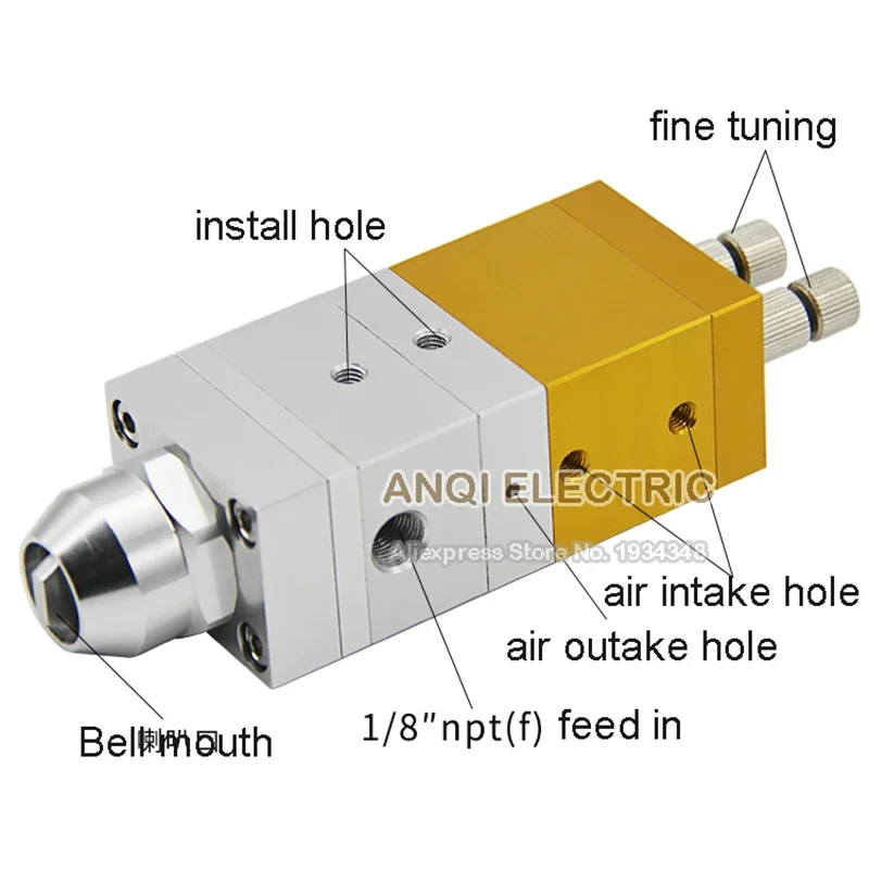 Double Action Two-cylinder Suck Back Glue Dispensing Valve, Glue Dispensing Nozzle