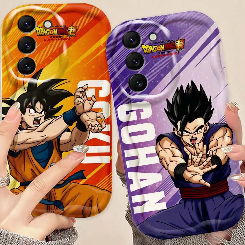 

D-Dragon Balls Goku Vegeta For Samsung S25 S24 S23 S22 S21 S20 A04 A05s A05 A06 Ultra Plus FE 5G Wave Oil Phone Case
