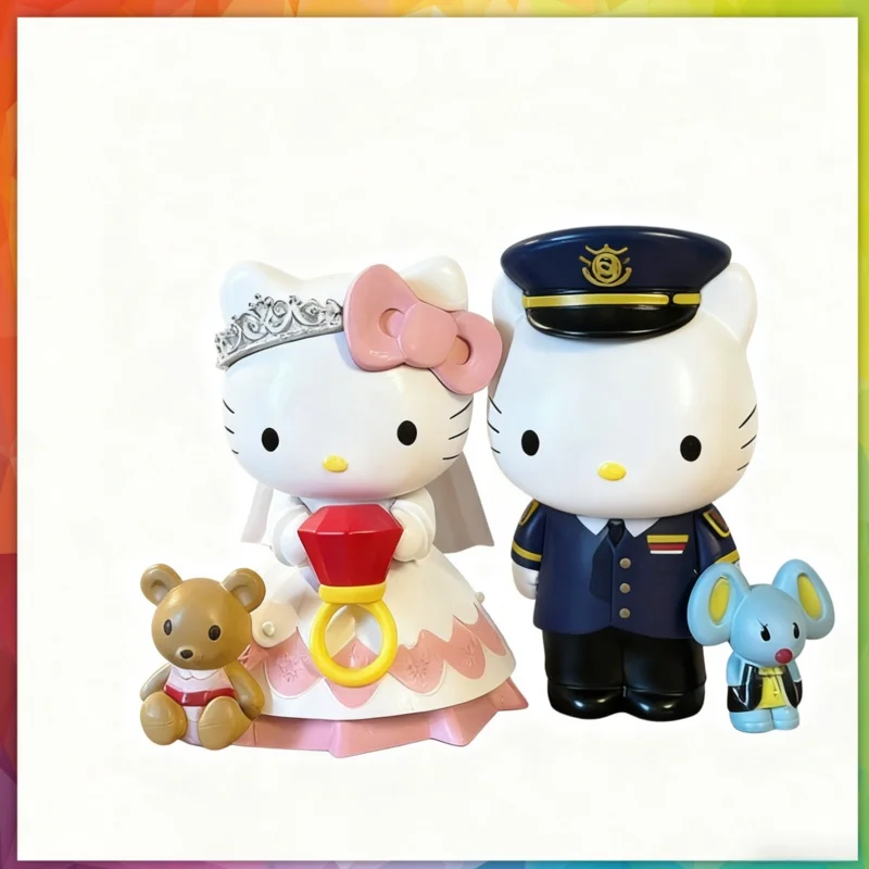 

Hellokitty Desktop Cartoon Wedding Decoration Figure Girls' Heart Gift for Anniversary Valentine's Day Perfect Bridal Home Decor
