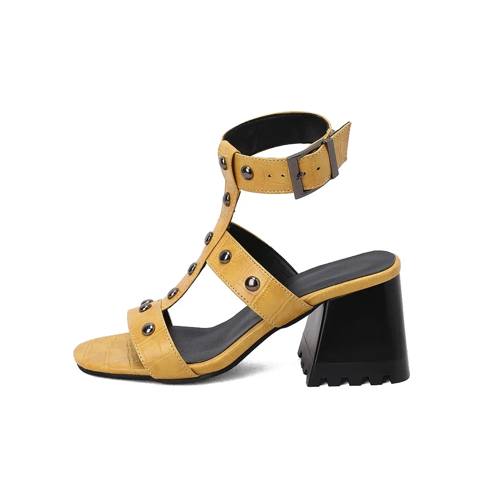 New Summer Comfortable Black Green Women Slingback Sandals Sexy High Heels Lady Shoes Plus Big Small Size 32 43 46 48 - view 4
