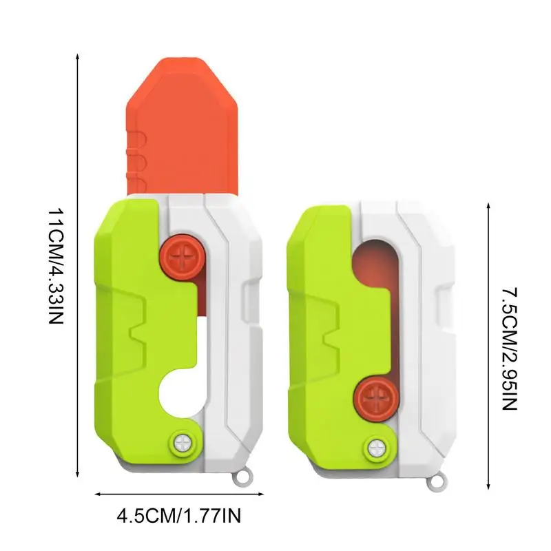 3D Print Gravity Cub Jump Small Radish Carrot Knife Mini Model Student Prize Pendant DecompressionToy Decompressions Push Card