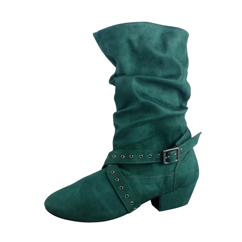 NONE Wedopus Western-Tanzstiefel mit individuellem Absatz, urbane Stufe, schwarze Stiefel zum Tanzen von Damen, Wildledersohle, Cowboystiefel, Tanz 9