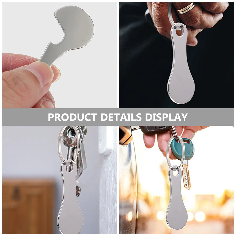 3Pcs Premium Metal Trolley Token Key Ring for Shopping Carts Keys Handbags Fast Cart Unlock No Coin Change Needed Keychain
