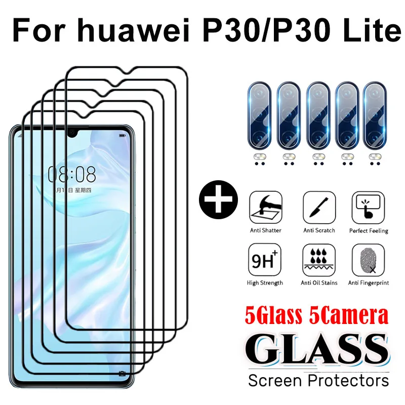 

Full Cover Full Glue Tempered Glass For Huawei P30 Screen Protector Glass For Huawei P30 Lite Camera Film