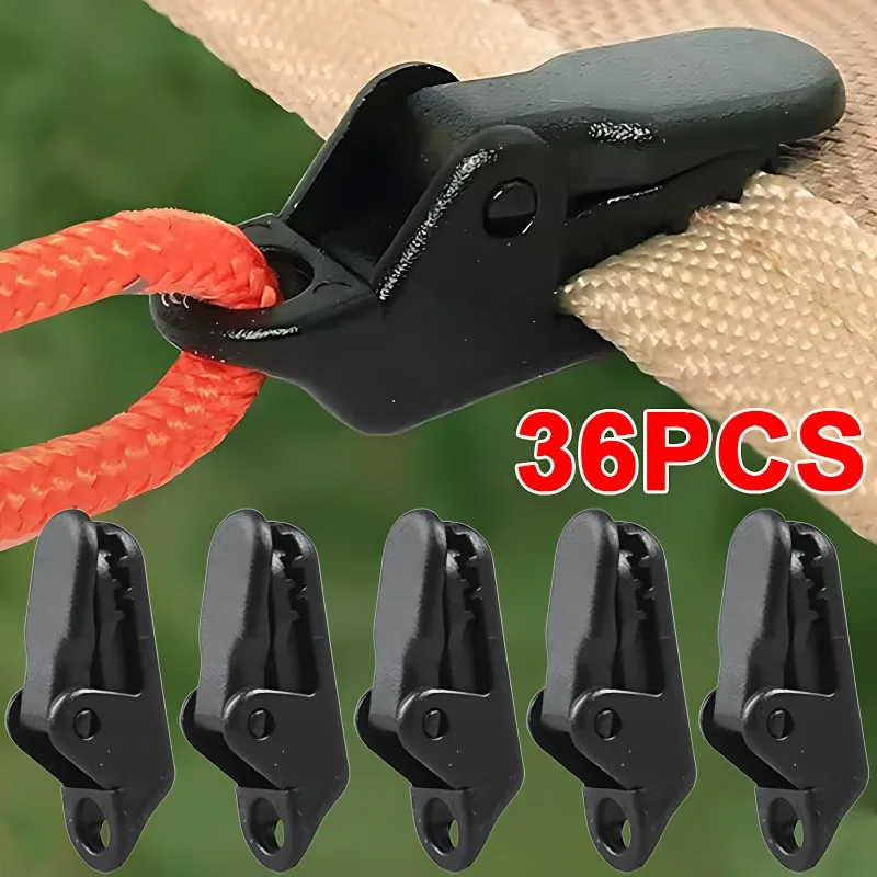 Awning Rope Clamp Tarpaulin Clip Tent Canopy Clip Buckle Reusable Tent Crocodile Clip Awning Outdoor Camping Accessories