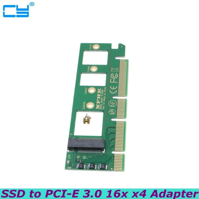 Novo Adaptador NGFF M-key NVME AHCI SSD para PCI-E 3.0 16x x4 para XP941 SM951 PM951 A110 m6e 960 EVO SSD