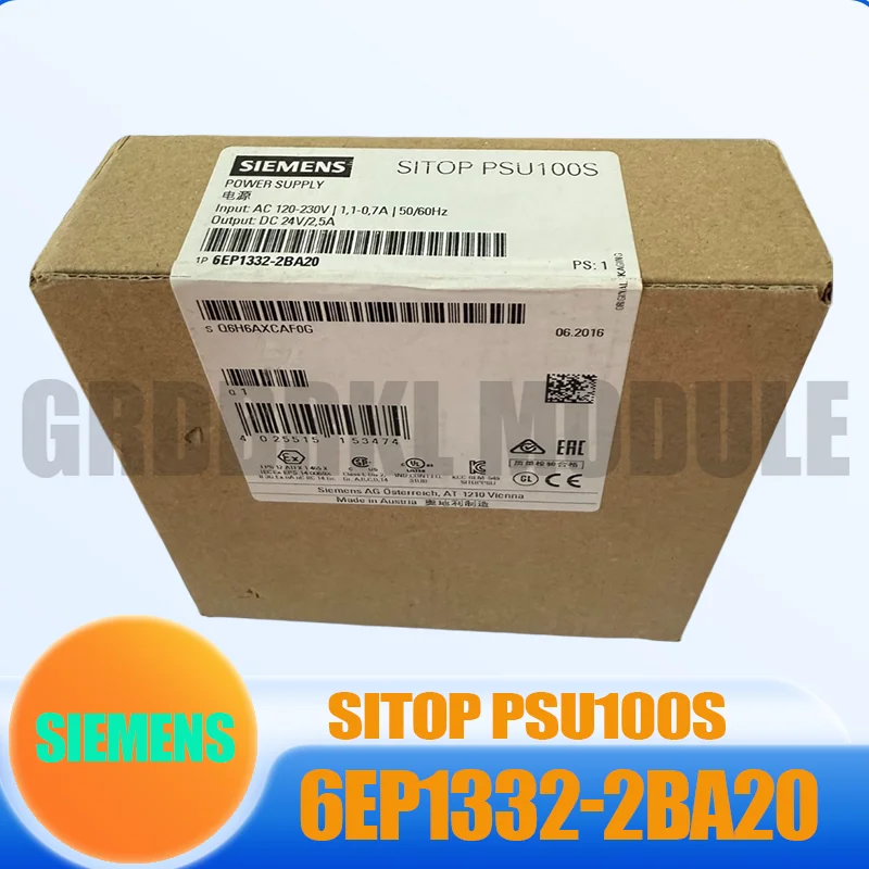

New Original SIEMENS 6EP1332-2BA20 6EP1 332-2BA20 SITOP PSU100S smart 24V/2.5A power module
