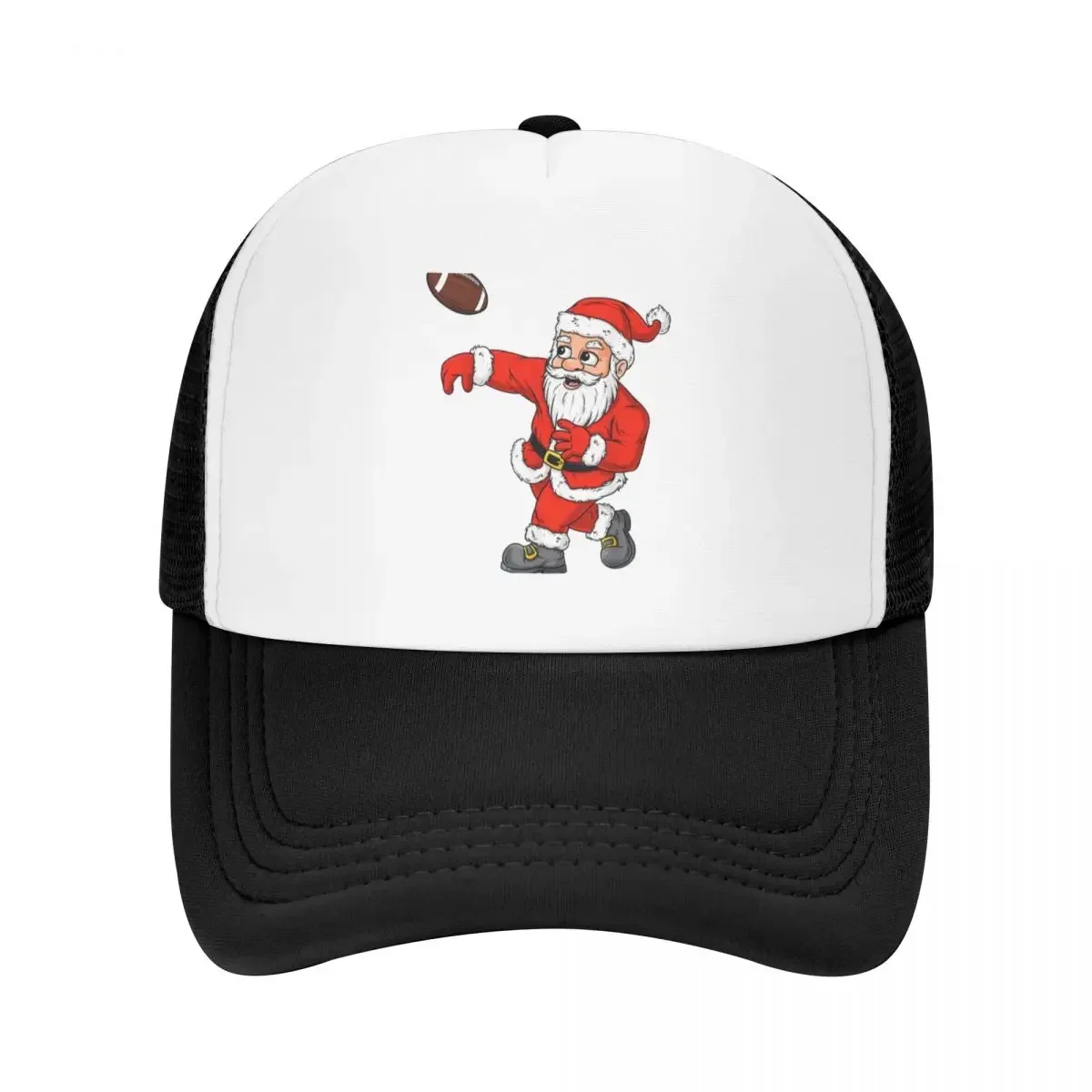 Christmas Santa Claus Football Quarterback Boys Kids Xmas Baseball Cap Visor Ball Cap Thermal Visor Baseball For Men Women's