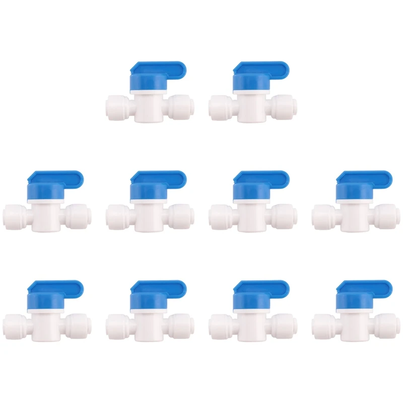 Фитинг для быстрого подключения шарового клапана диаметром PORK, наружный диаметр 1/4 х 1/4 дюйма, водяная система клапана (упаковка 10)