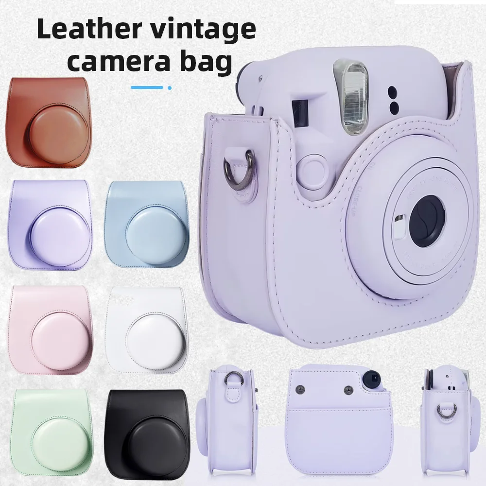 

Защитный чехол для мгновенной камеры в стиле ретро, сумка на плечо для камеры, легкие аксессуары из искусственной кожи для Fujifilm Instax Mini 12/11/9/8