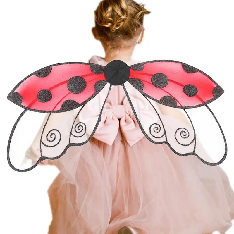 Fee Vleugels Voor Kinderen Lieveheersbeestje Vleugels Lieveheersbeestje Kostuum Accessoires Halloween Dress Up Fairy Vleugels Voor Kinderen Feestartikelen