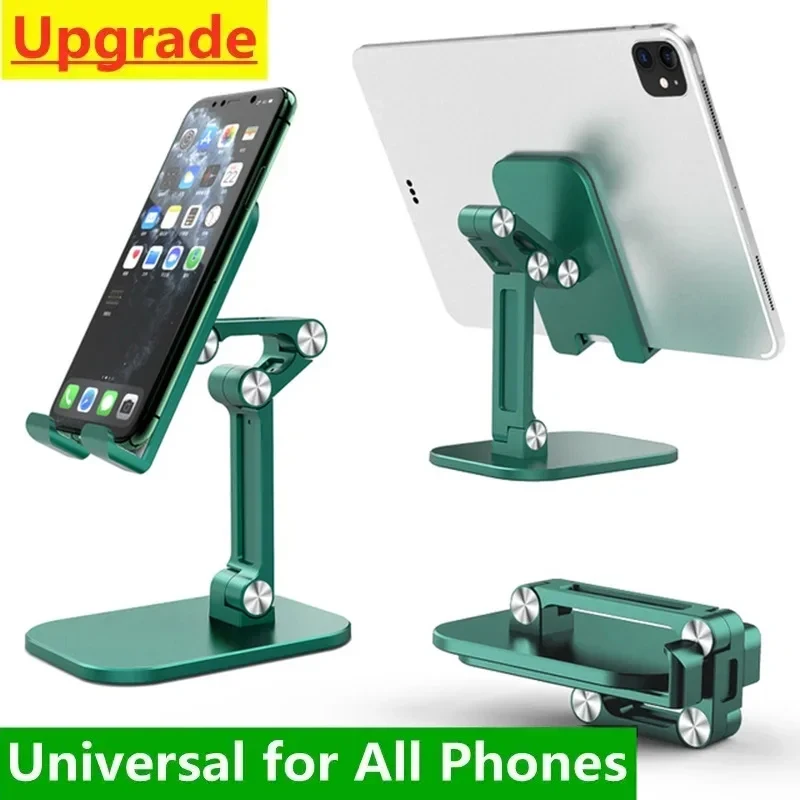 Three Section Desk Phone Holder Bracket For iPhone iPad Tablet Flexible Folding Lazy Desktop Adjustable Live Phone Stand Mount